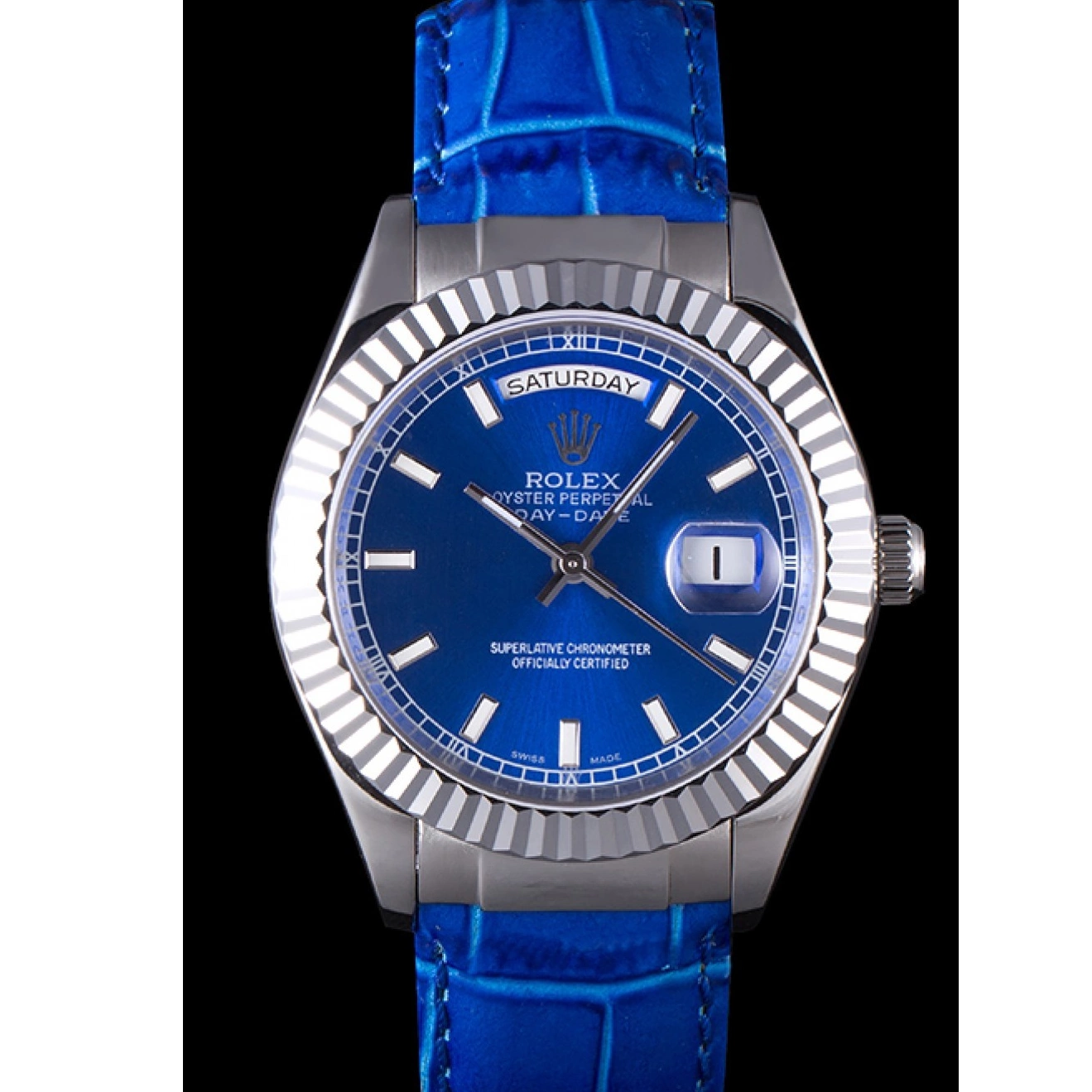 Aaa replica watch Blue Collection Band 621490 Rolex Oyster Day-Date Leather 0721